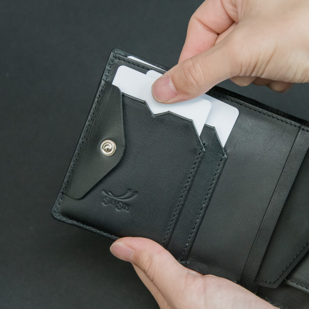 極小二つ折り財布 Coupe-クッペ- クロコダイルレザー ブラック – SINSIN