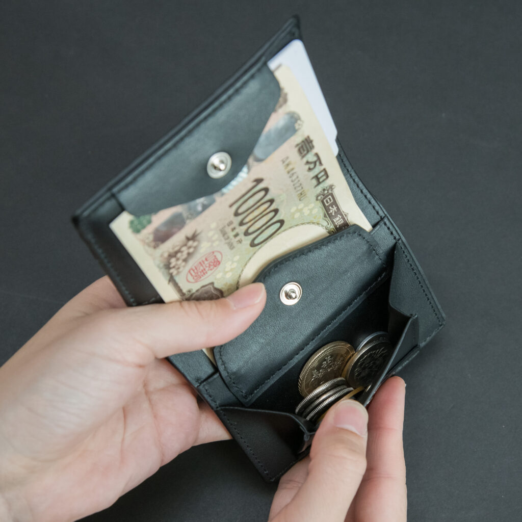 極小二つ折り財布 Coupe-クッペ- クロコダイルレザー ブラック – SINSIN