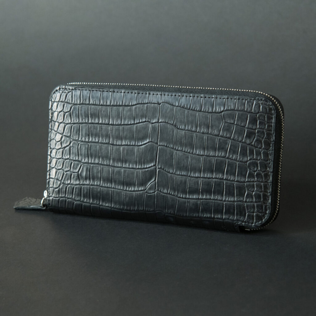 極薄長財布レガーロ-regalo- クロコダイルレザー ブラック(発送時期:4