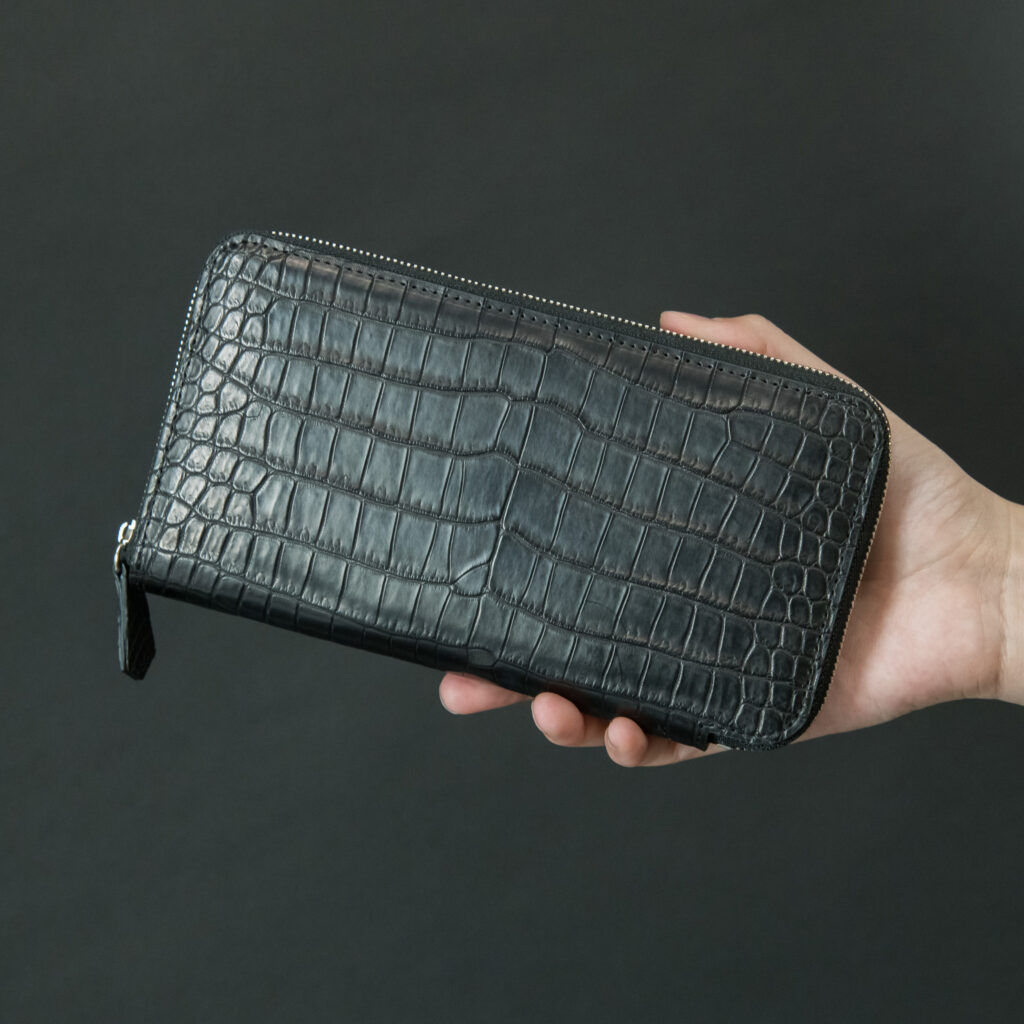 極小二つ折り財布 Coupe-クッペ- クロコダイルレザー ブラック – SINSIN